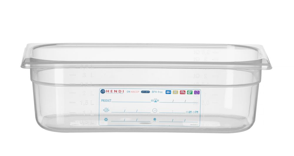 Gastronorm-Behälter 1/3 GN 1/3 4L Transparent 325x176x(H)100mm-ING12229