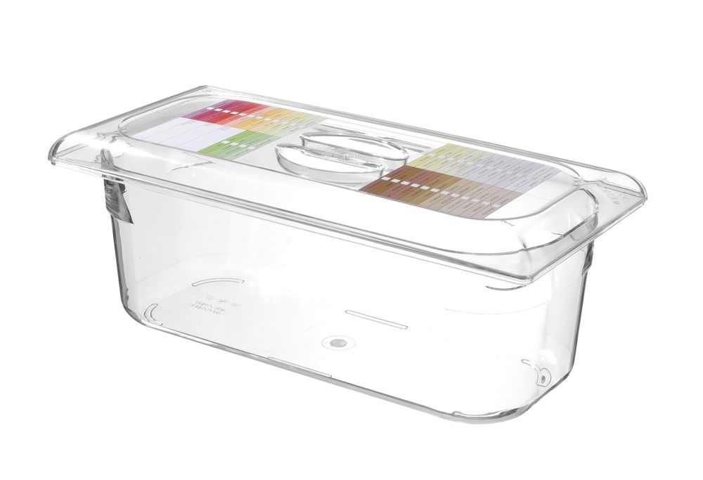 Eiscreme-Behälter Polycarbonat 5L Transparent 360x165x(H)120mm-ING12936