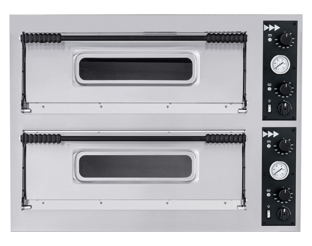 Pizzaofen BASIC XXL 66  2 Kammern  400V/18000W  1365x968x(H)745mm-ING11260