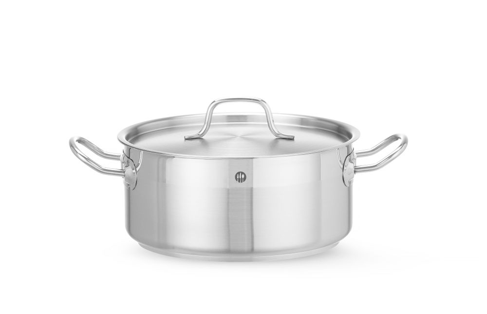 Kochtopf niedrig - mit Deckel Profi Line 48L ⌀240x(H)105mm-ING11950