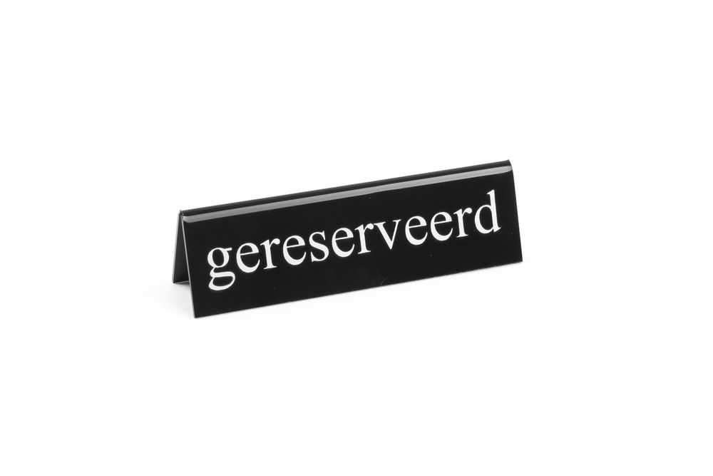 Tischschild Reserviert  gereserveerd 130x30x(H)38mm