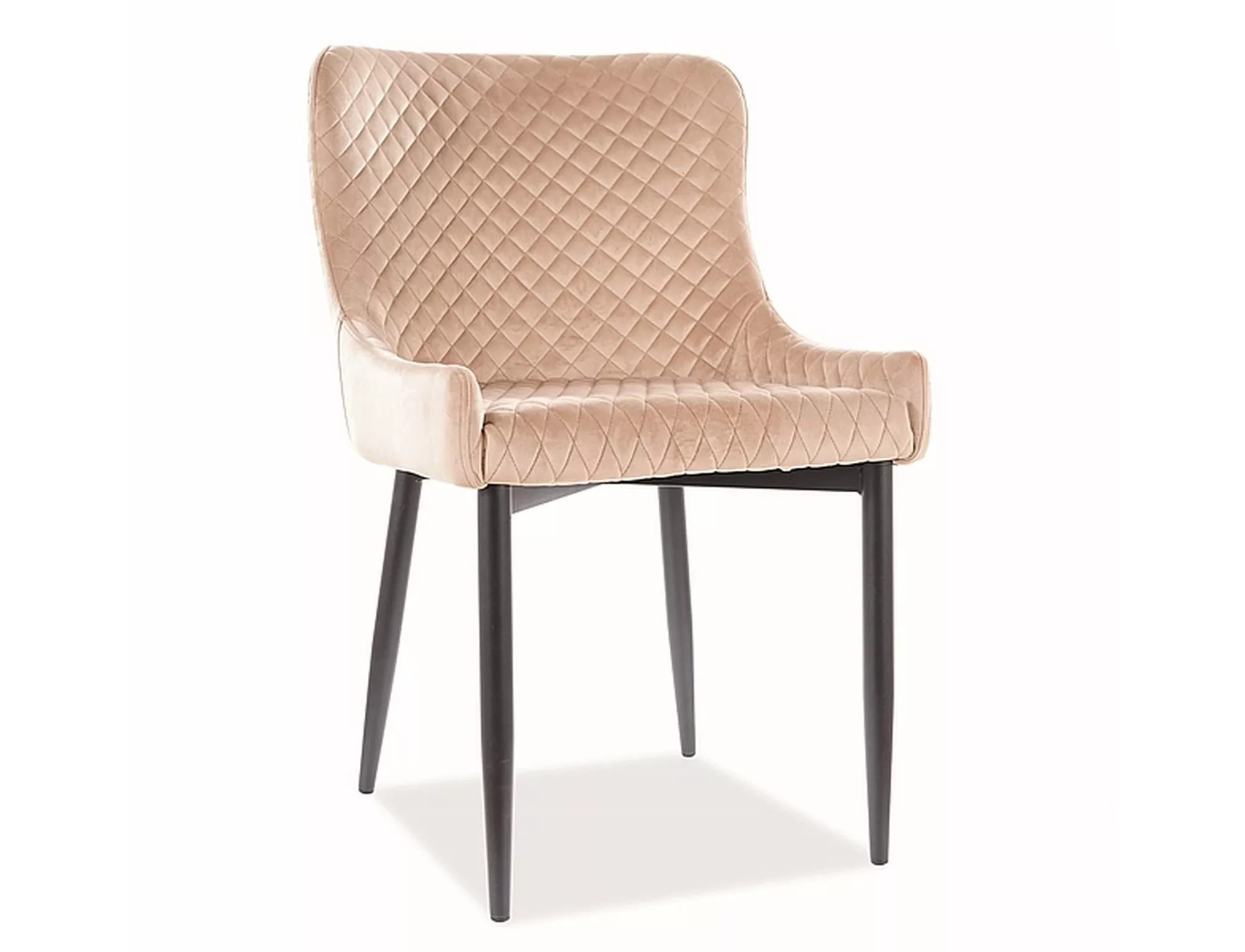 Restaurant Bistro Hotel chaise Artus en tissu velours beige avec accoudoirs 