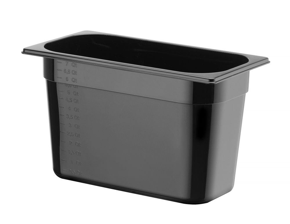 Gastronorm-Behälter 1/3 Profi Line GN 1/3 78L Schwarz 325x176x(H)200mm-ING12245