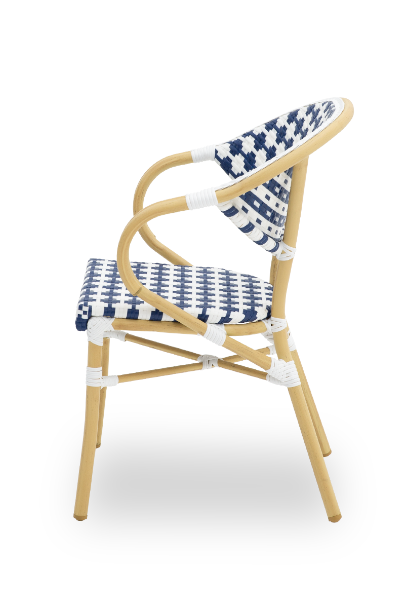 Stuhl Udine in Farbe Blau aus Technorattan Outdoor-ING10888