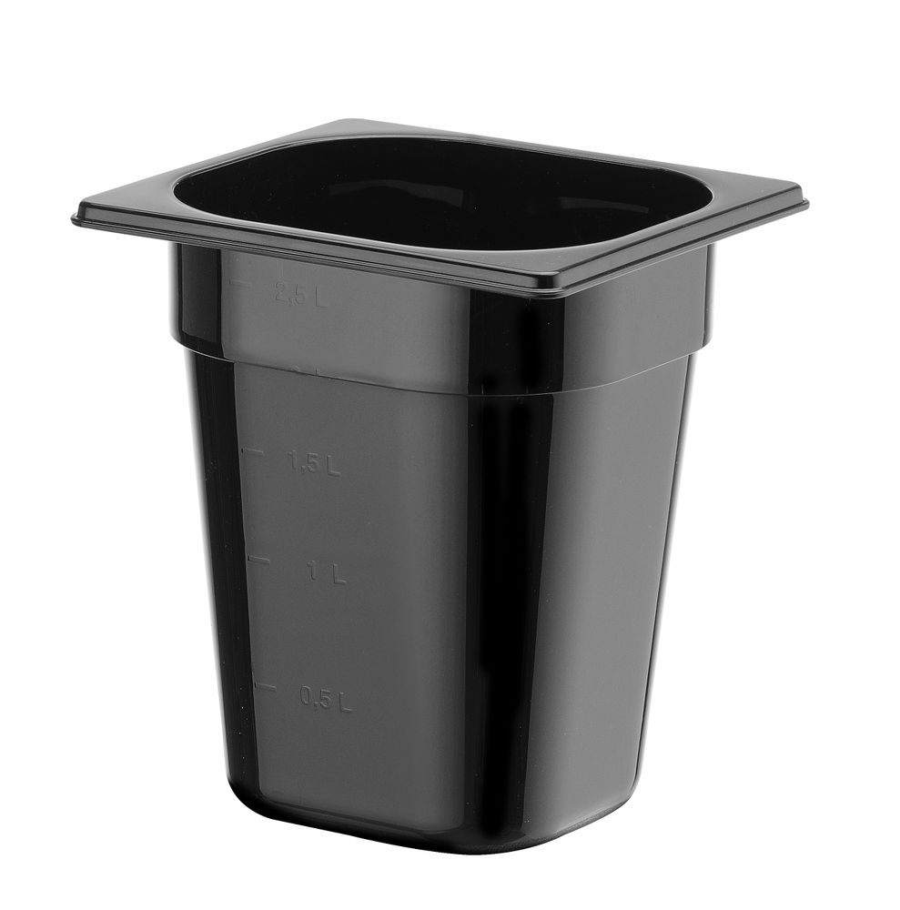 Gastronorm-Behälter 1/6 Profi Line GN 1/6 34L Schwarz 176x162x(H)200mm-ING12157
