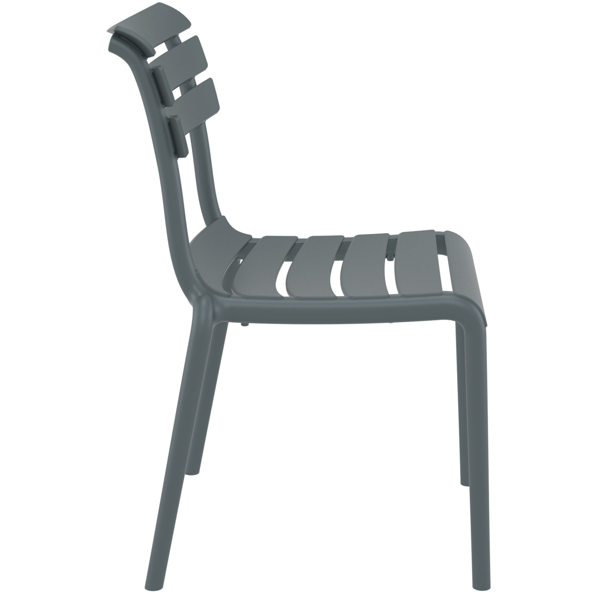Outdoor Stuhl Polypropylen Berlin Anthrazit Schwarz