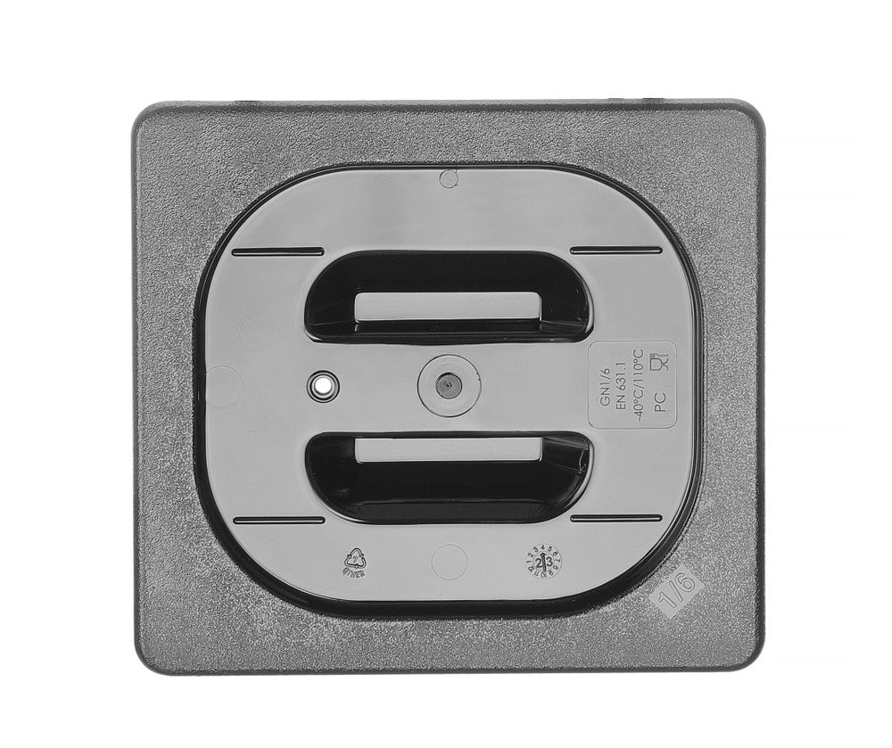 Gastronorm-Deckel GN 1/6 Schwarz 176x162mm-ING12156