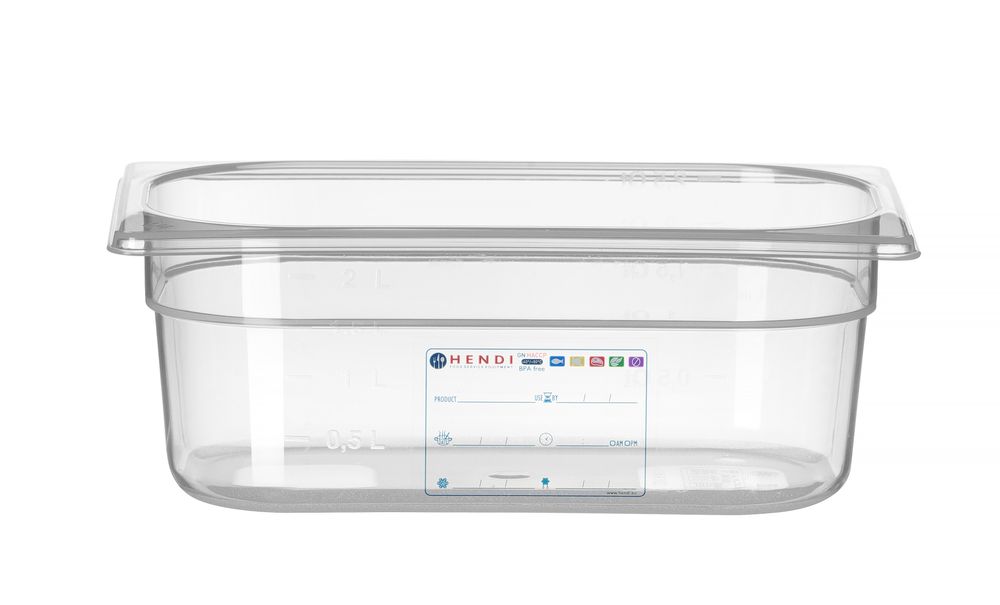 Gastronorm-Behälter 1/4 GN 1/4 28L Transparent 265x162x(H)100mm-ING12225