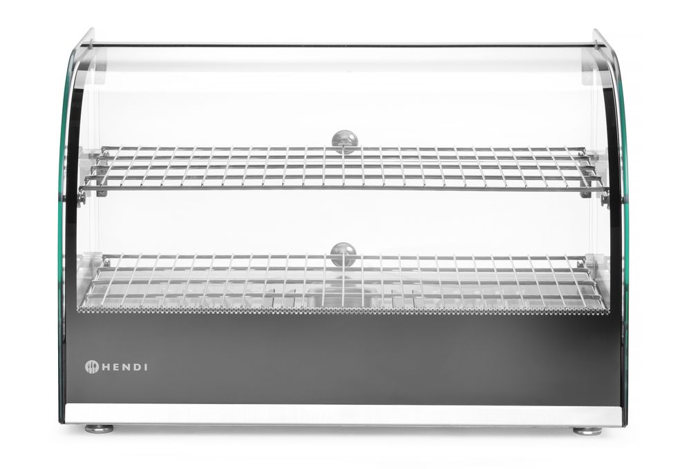 Beheizte Theke-Anzeige doppelt    doppelt  Schwarz  220-240V/800W  554x376x(H)376mm-ING11662
