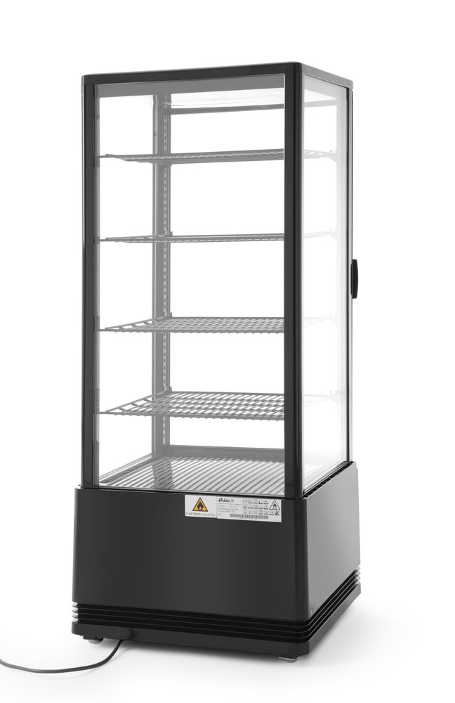 Aufsatz-Kühlvitrine 98 Liter Arktic Schwarz 230V/210W 444x397x(H)1100mm-ING11201