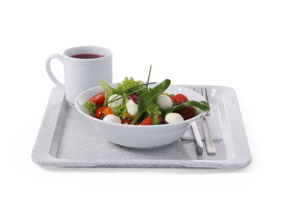 Polyestertablett für Selbstbedienungsrestaurants AmerBox GN 1/2 Graphit 325x265mm