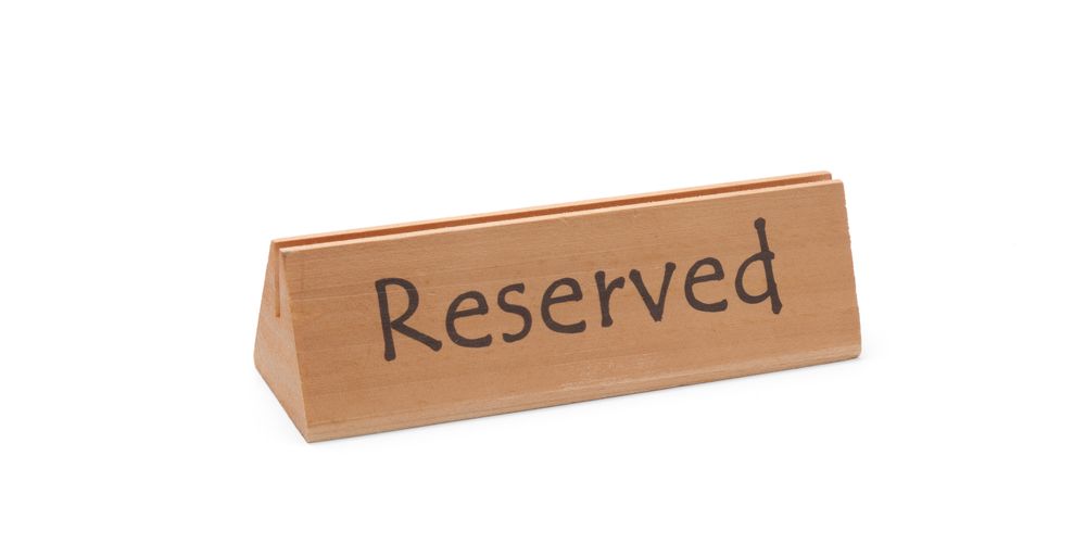 Tischschild Reserviert "reserved" 152x44x(H)44mm