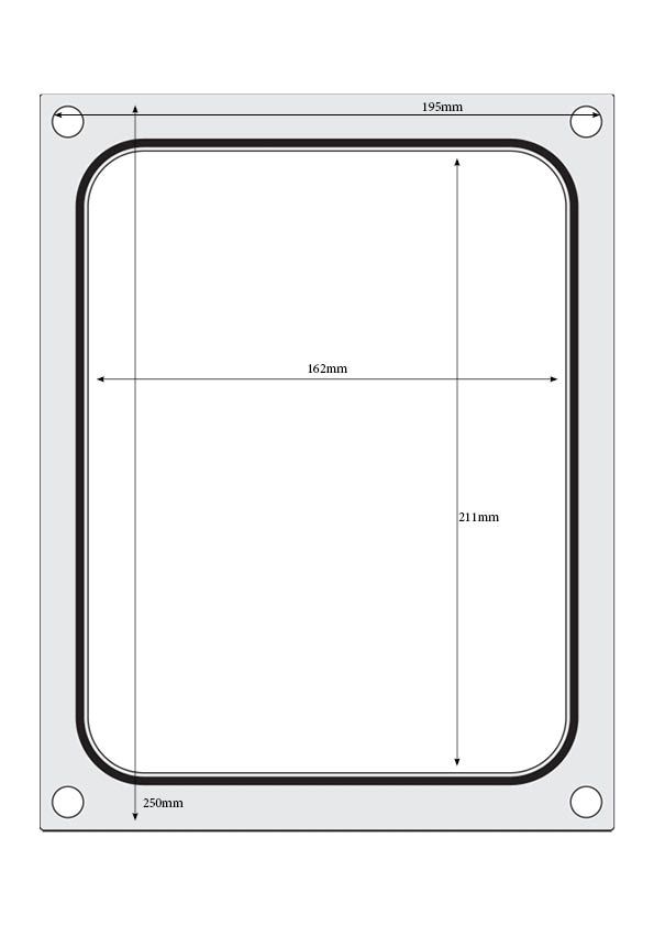 Matrize für Versiegelungsmaschine    ein Behälter (227x178 mm)-ING11290