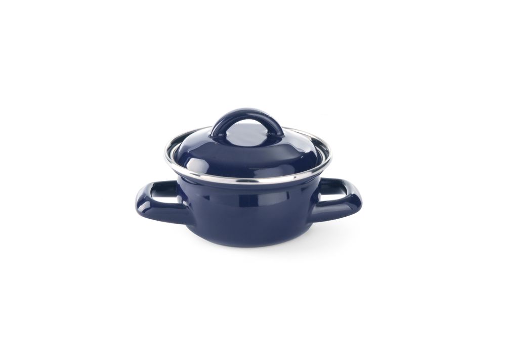 Suppen-/Saucentöpfchen - mit Deckel blau 05L Blau ø115x(H)95mm-ING12132