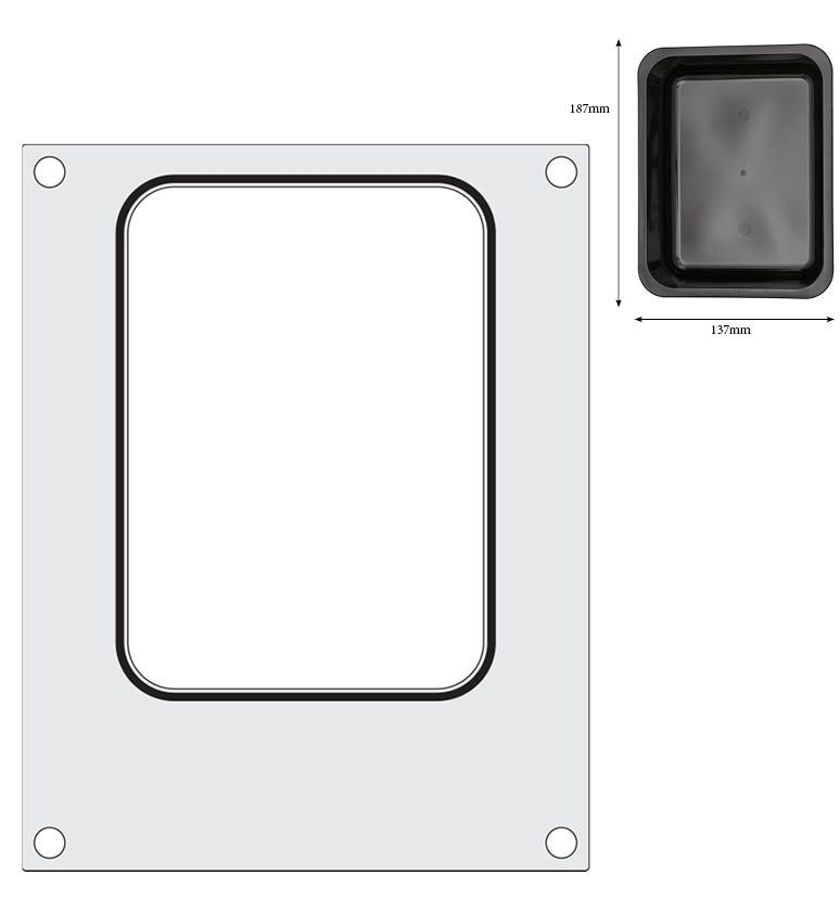 Matrize für Versiegelungsmaschine    ein Behälter (187x137 mm)-ING11298