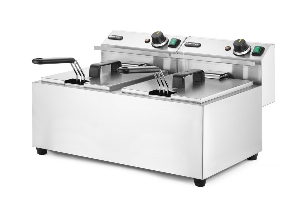 Profi Line Fritteuse  2 × 8 l    Profi Line  16L  230V/7000W  605x460x(H)369mm-ING11591