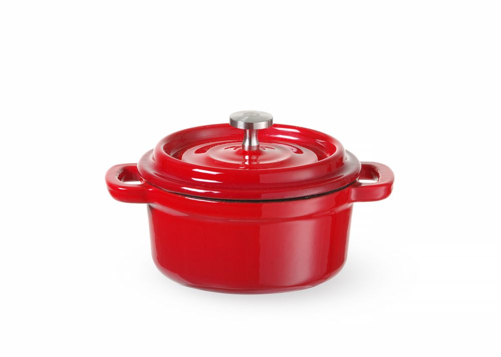 Emaillierter Gusseisentopf 027L Rot 130x100x(H)48mm-ING11965