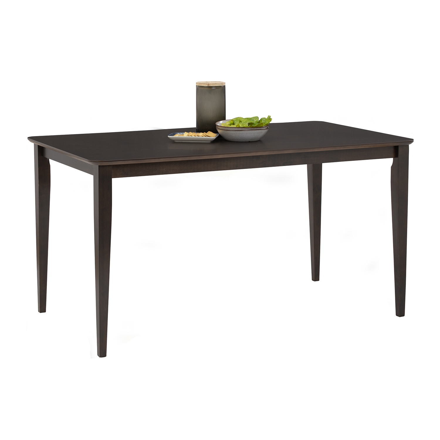 Restaurant Bistro Tisch 120x80cm Polly Vollholz Dunkelbraun
