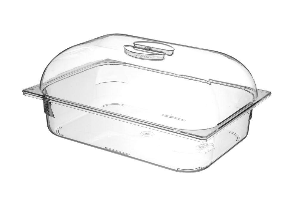 Eiscreme-Behälter Polycarbonat 5L Transparent 360x250x(H)80mm-ING12938