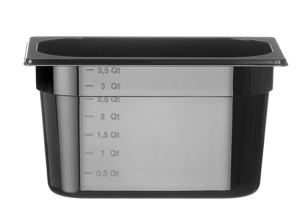 Gastronorm-Behälter 1/4 Profi Line GN 1/4 4L Schwarz 265x162x(H)150mm-ING12242