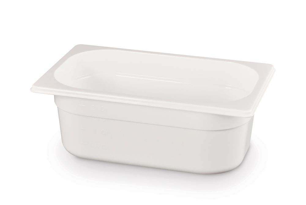 Gastronorm-Behälter 1/4 GN 1/4 28L Weiß 265x162x(H)100mm-ING12390