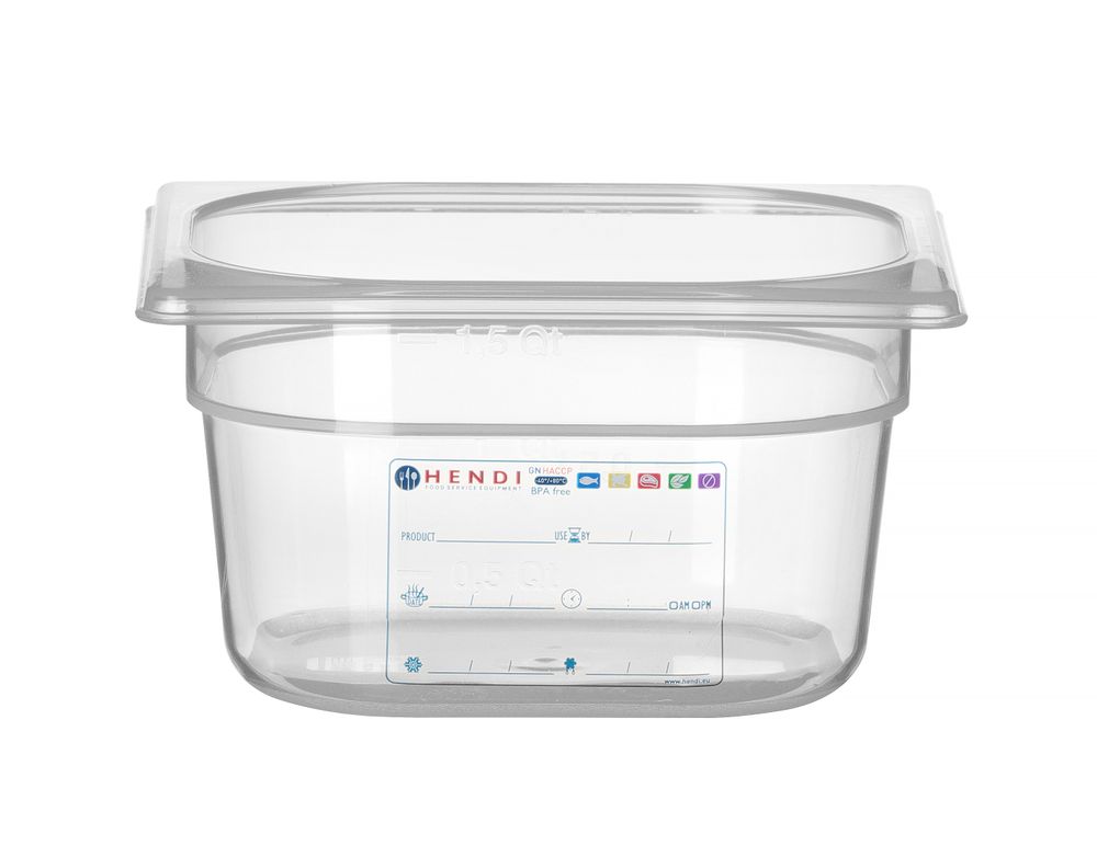 Gastronorm-Behälter 1/6 GN 1/6 16L Transparent 176x162x(H)100mm-ING12213