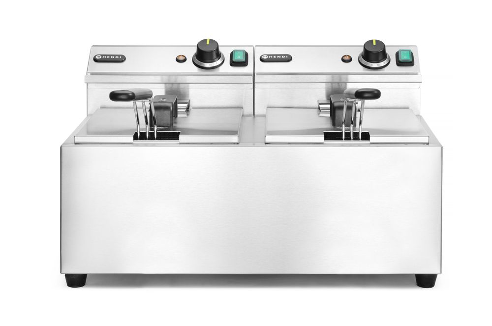 Profi Line Fritteuse  2 × 8 l    Profi Line  16L  230V/7000W  605x460x(H)369mm-ING11591