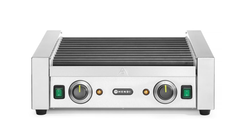 Rollengrill - 2 Zonen    11 Rollen  230V/1180W  530x525x(H)180mm-ING11578