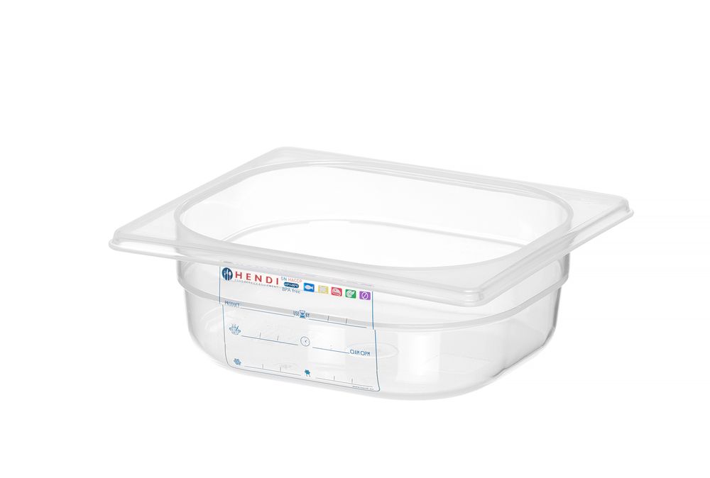 Gastronorm-Behälter 1/6 GN 1/6 1L Transparent 176x162x(H)65mm-ING12214