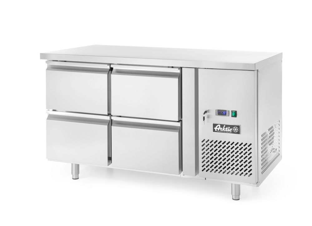 Kühltisch mit 4 Schubladen Profi Line 280L Arktic Profi Line 230V/250W 1360x700x(H)858mm-ING11163