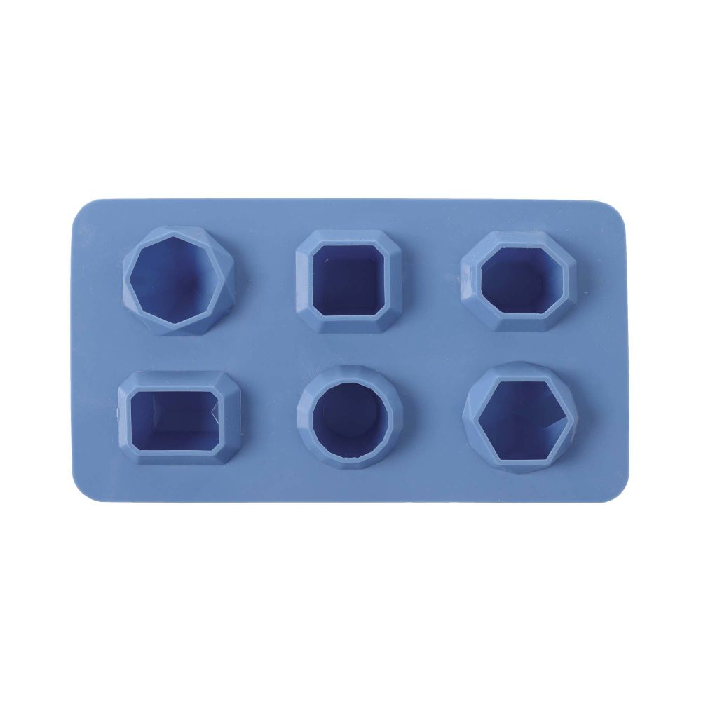 Eiswürfelform edelsteinförmig BarUp Blau 2 Stk. 190x105x(H)30mm-ING11038