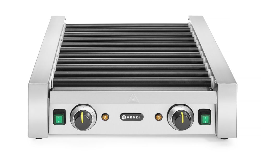 Rollengrill - 2 Zonen    11 Rollen  230V/1180W  530x525x(H)180mm-ING11578