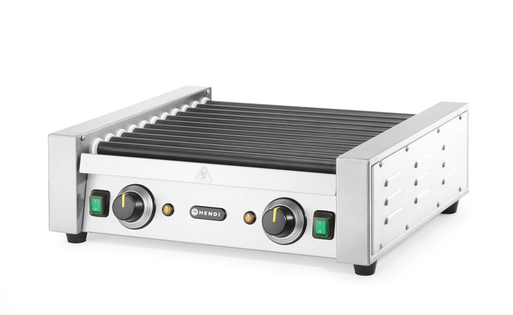 Rollengrill - 2 Zonen    11 Rollen  230V/1180W  530x525x(H)180mm-ING11578